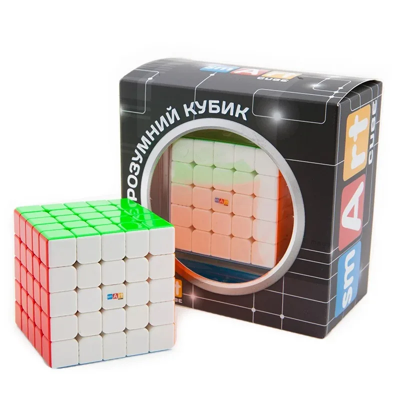 Магнітний кубик Smart Cube 5х5 без наклейок Пластик Чорний