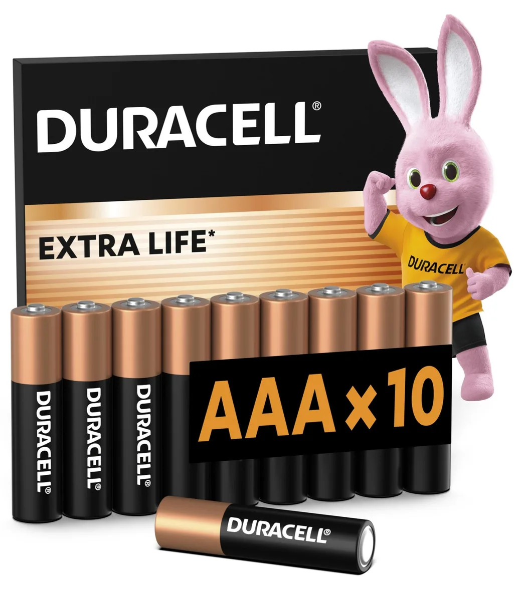 Лужні батарейки Duracell AAA 1,5V уп. 10 шт.
