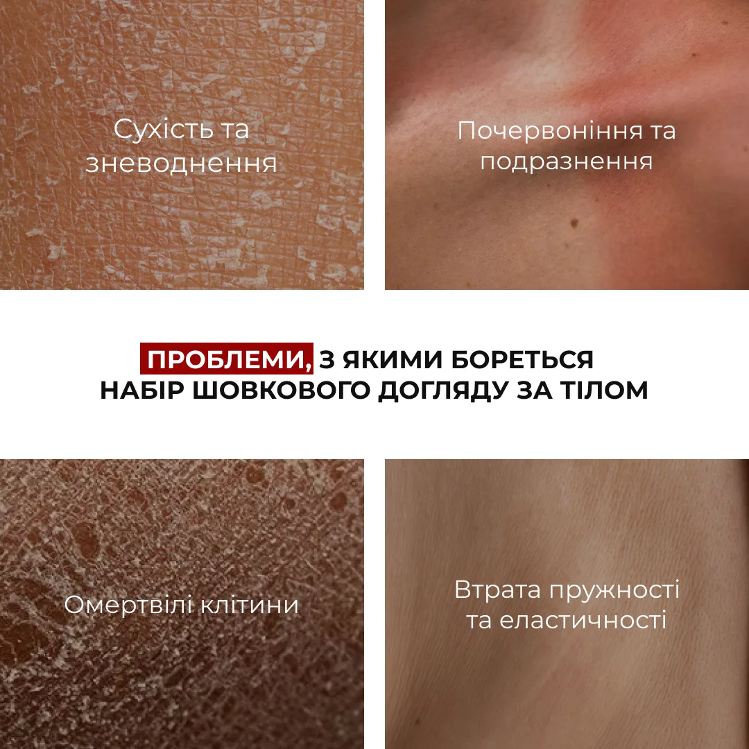 Набір шовкового догляду за тілом з дерев'яним шкребком Hillary Perfect Silk Body Care + Gua Sha