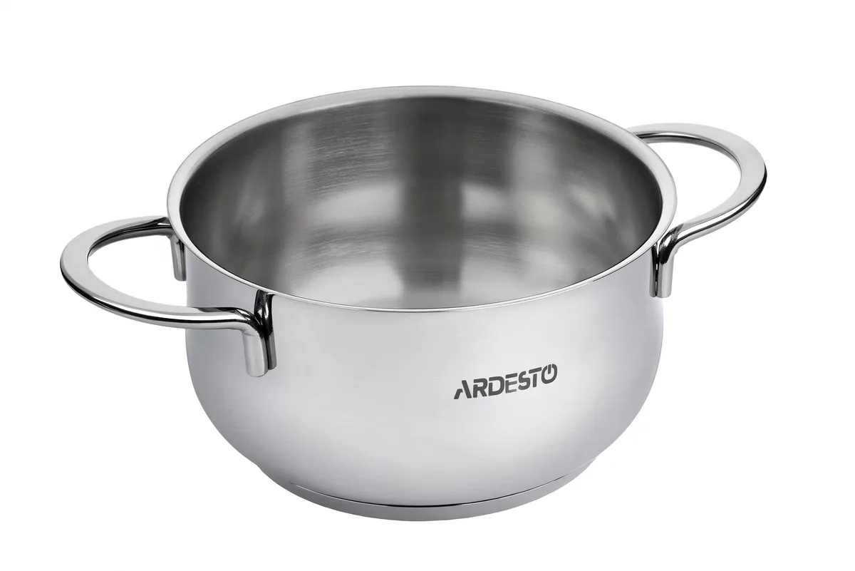 Каструля з прозорою кришкою ARDESTO Black Mars, 3 л, з нержавіючої сталі.