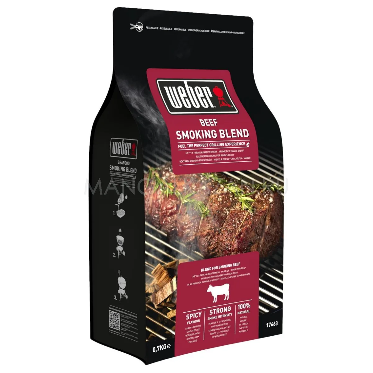 Тріска для копчення яловичини Weber деревна 32,5х12х17 см 100% натуральна