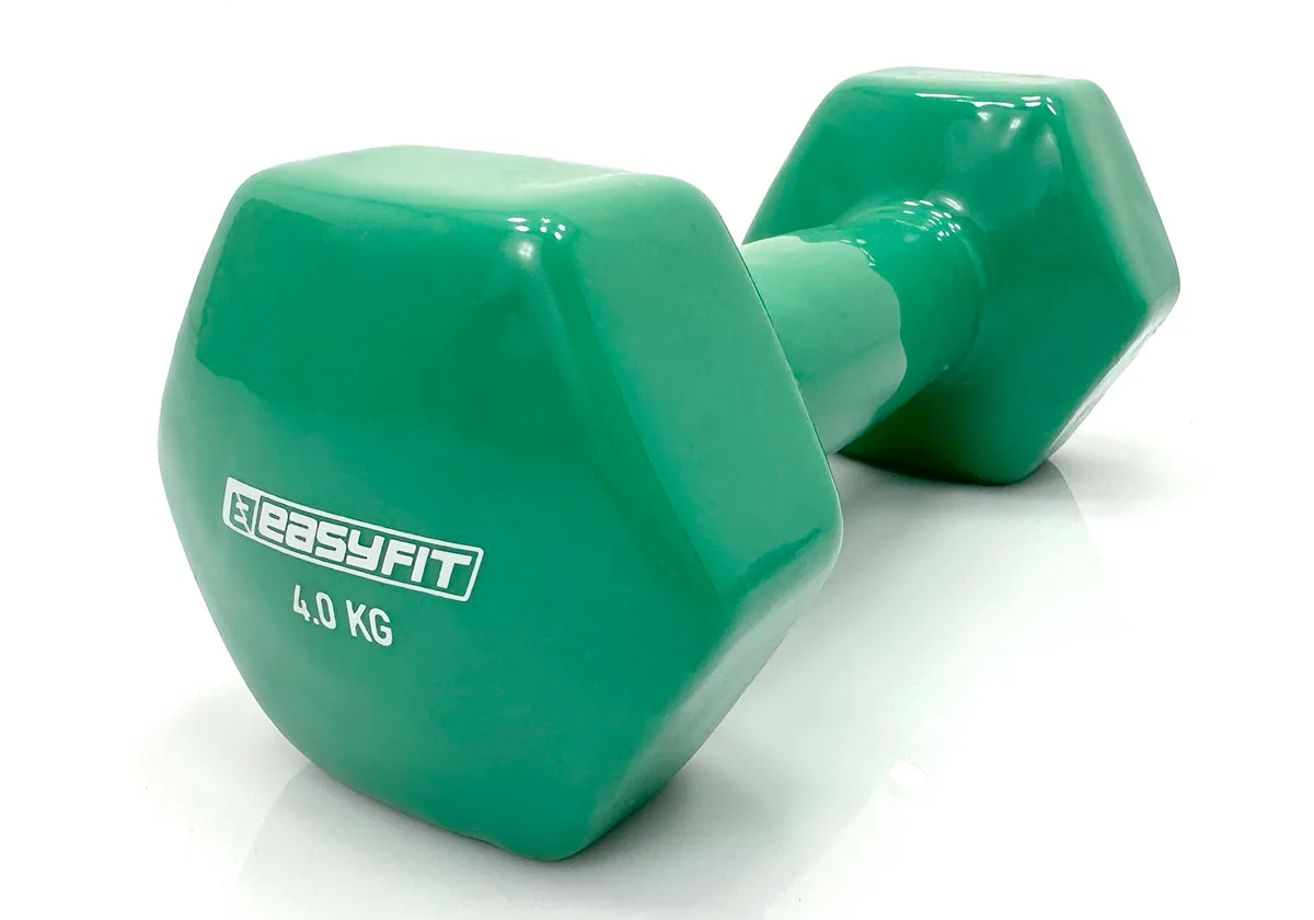 Гантель EasyFit вінілова 4 кг зелена
