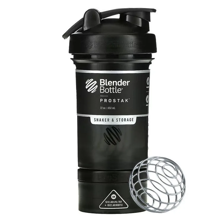 Шейкер BlenderBottle Tritan 650ml Чорний з 2 контейнерами