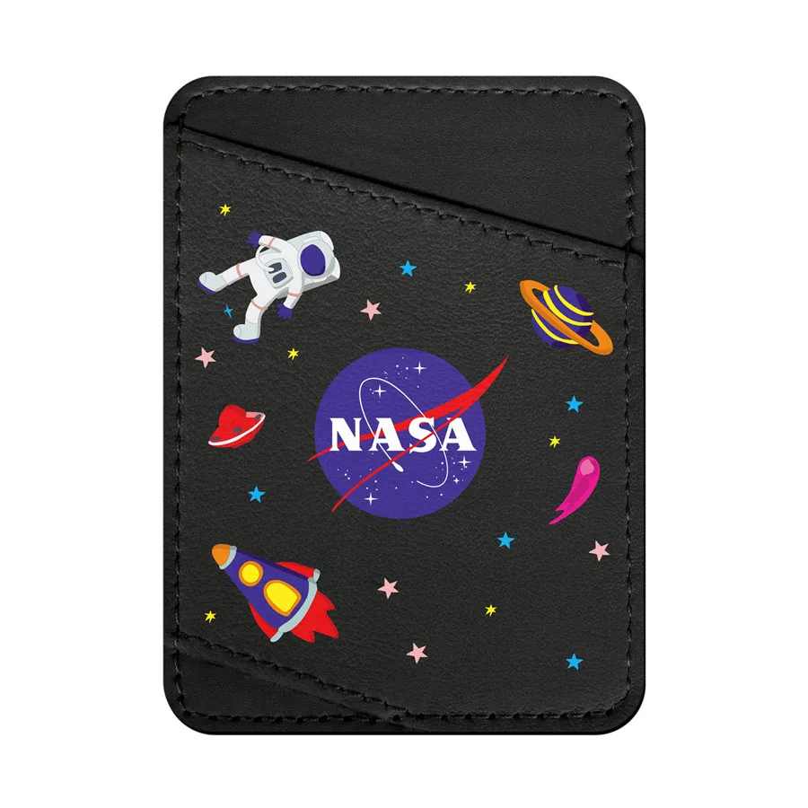 Холдер для карток WAUDOG NASA 70х95 мм шкіра чорна