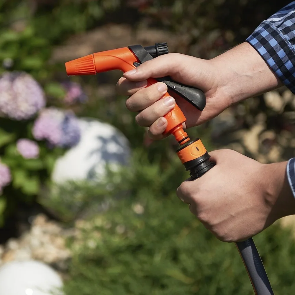 Ручний зрошувач SEQUOIA SWSKIT2, пістолетний, пластиковий, з цинковими елементами, 2 режими налаштування тиску води, комплект з 2