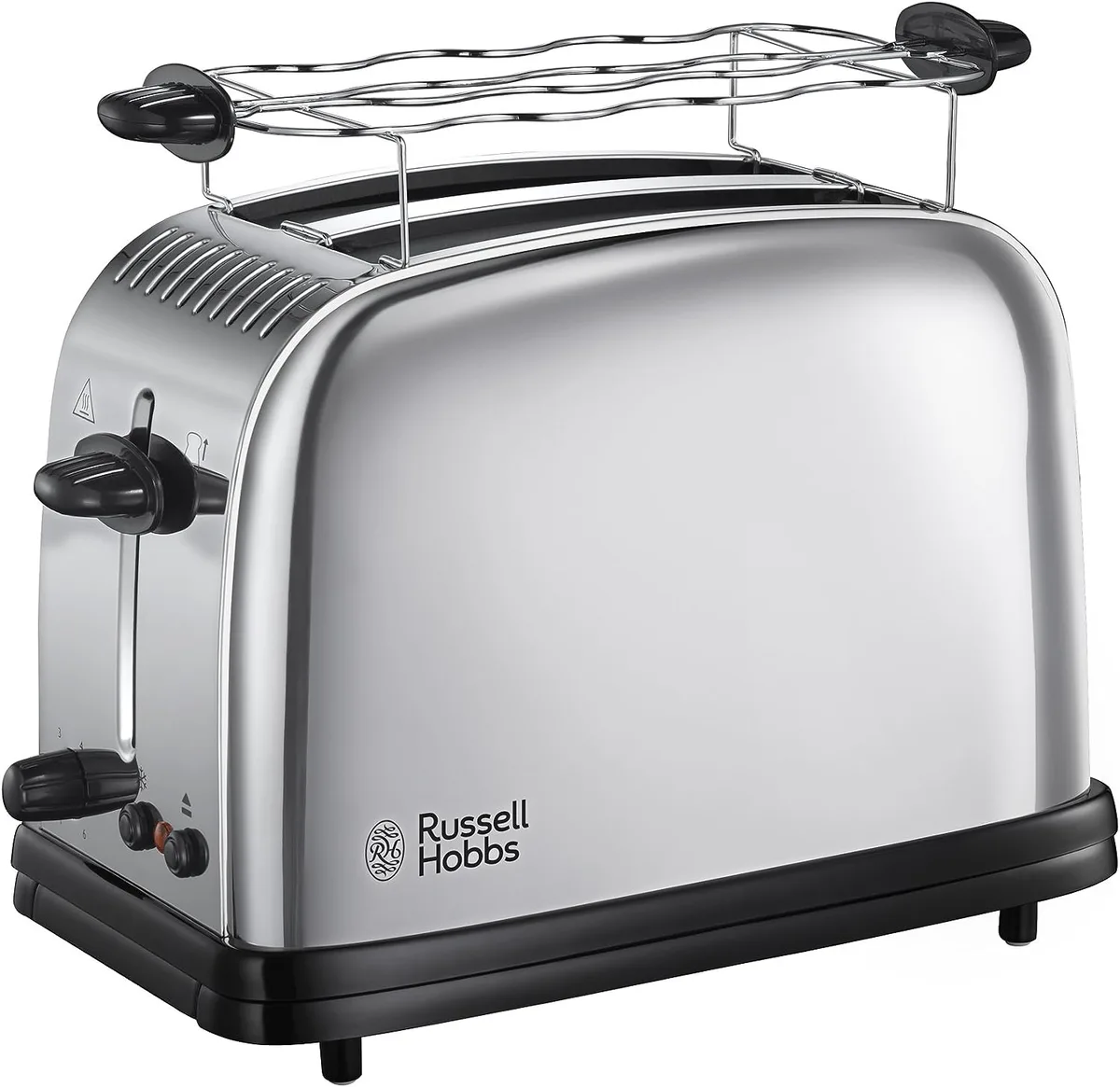 Тостер Russell Hobbs Chester 1670Вт з функцією підігріву, металевий.