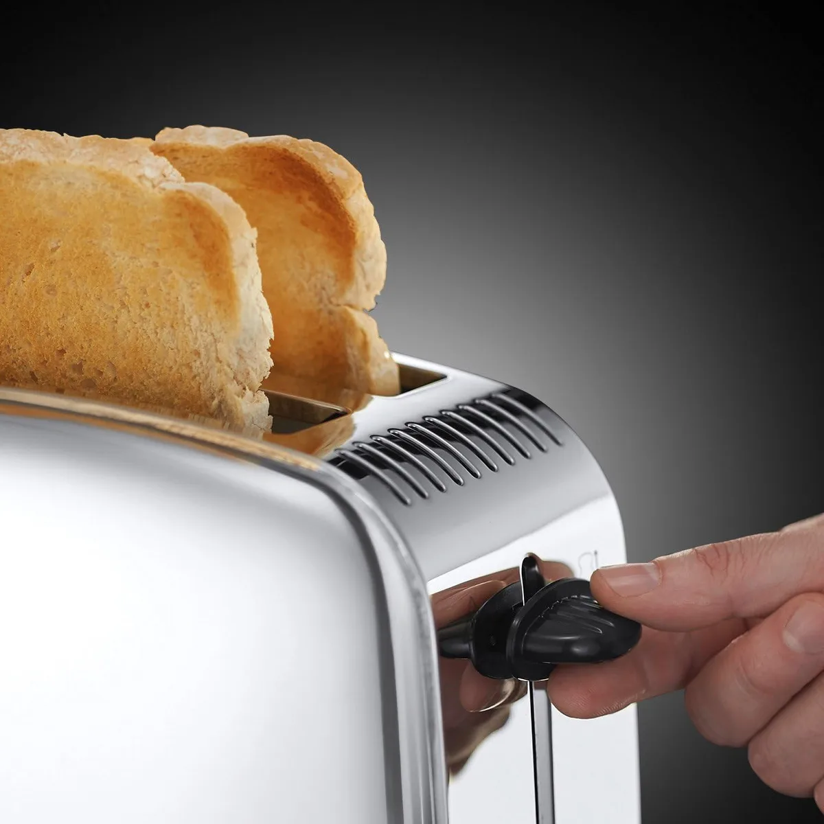 Тостер Russell Hobbs Chester 1670Вт з функцією підігріву, металевий.