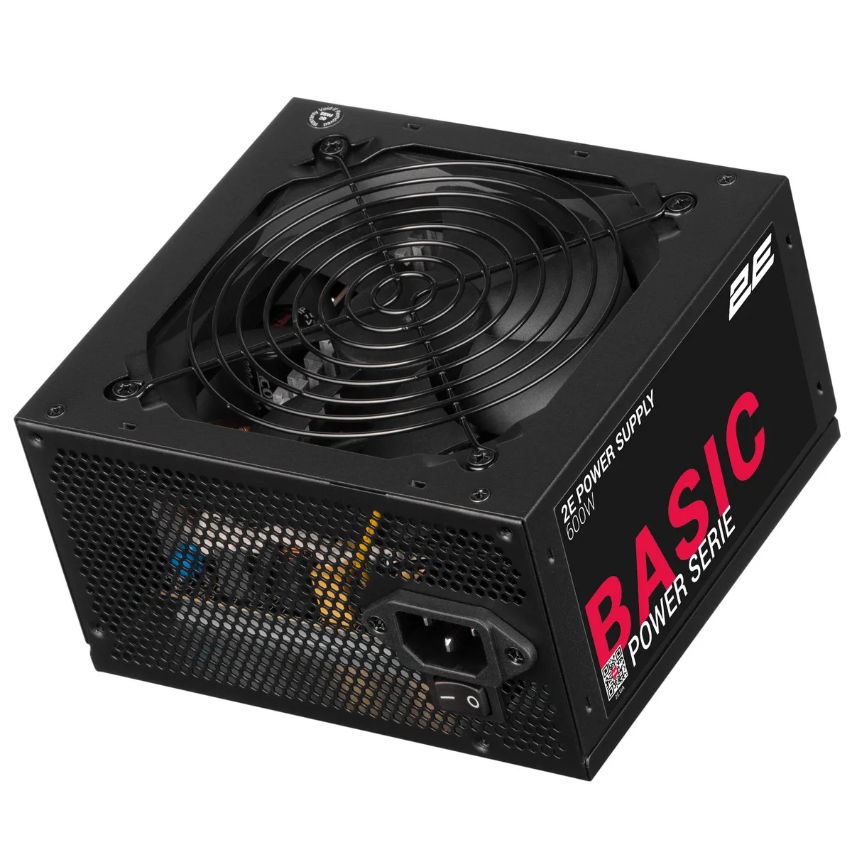 Блок живлення 2E Basic Power  (600W), >80%, 120мм, 1xMB 24pin(20+4), 1xCPU 8pin(4+4), 3xMolex, 4xSATA, 2xPCIe 8pin(6+2)
