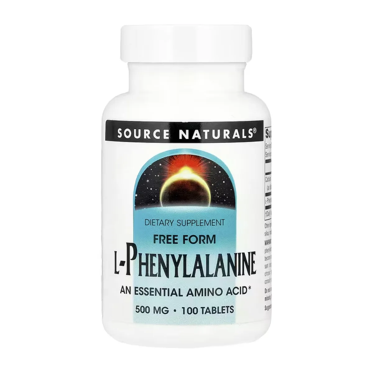 L-Фенілаланін 500 мг Source Naturals 100 таблеток