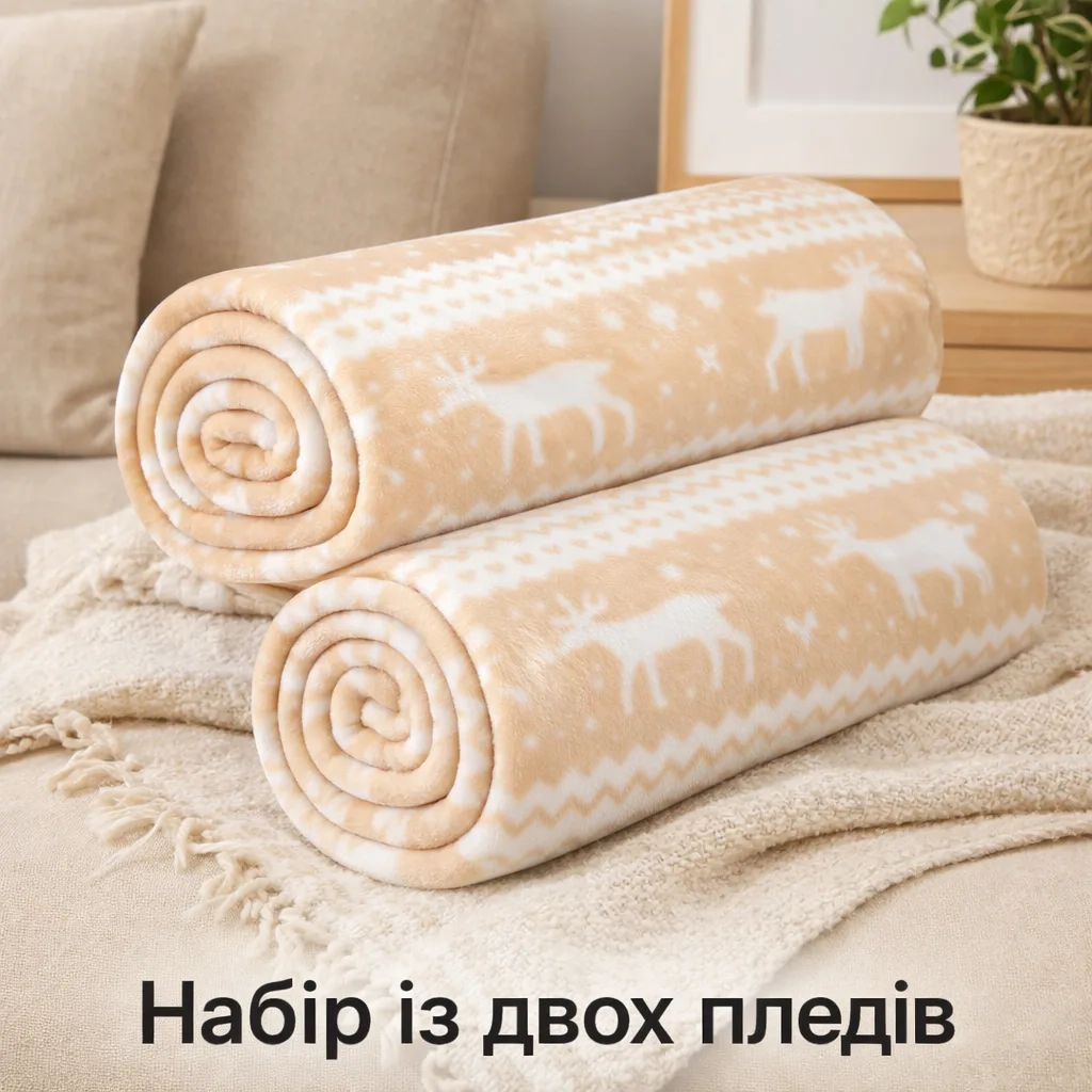Набір пледів Love You фліс 150x200 см різнокольоровий