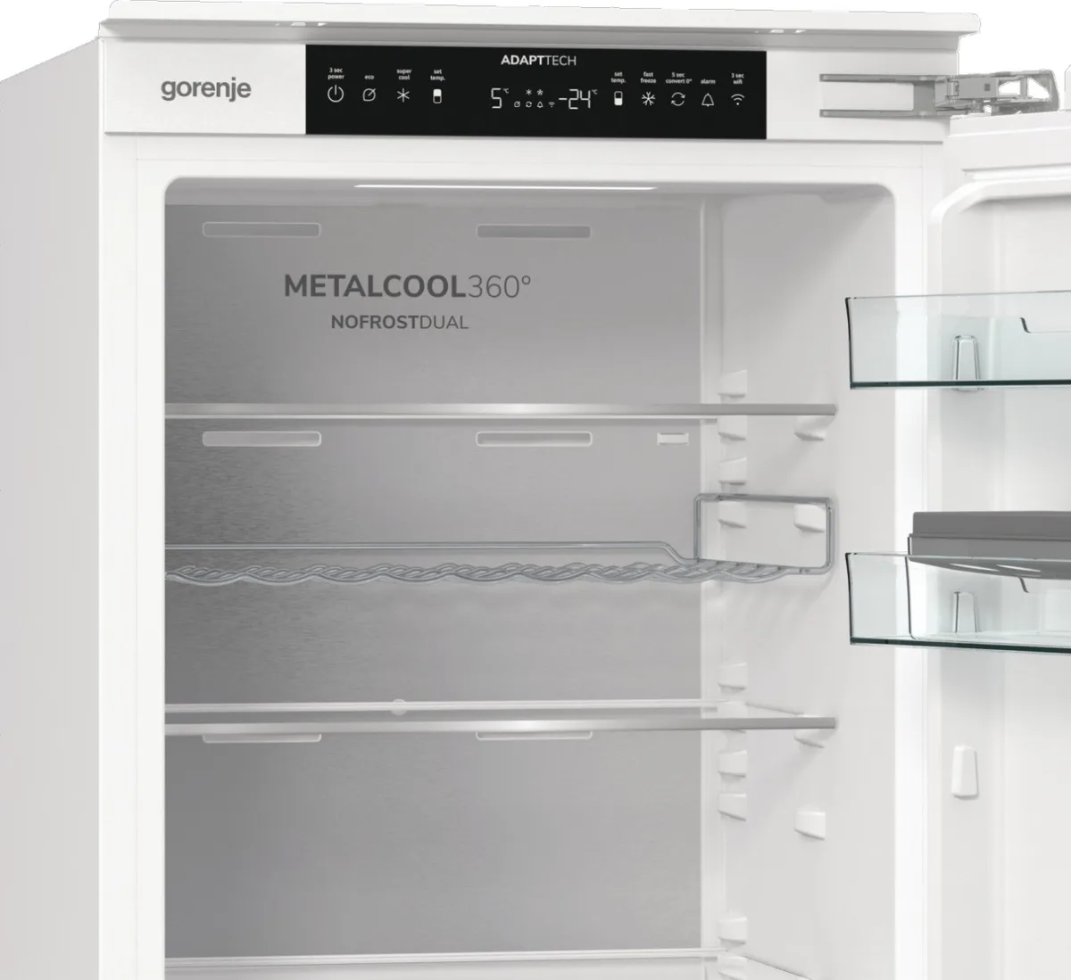 Холодильник Gorenje вбудований 177х69х55 см 244 л Білий A+ No Frost Wi-Fi