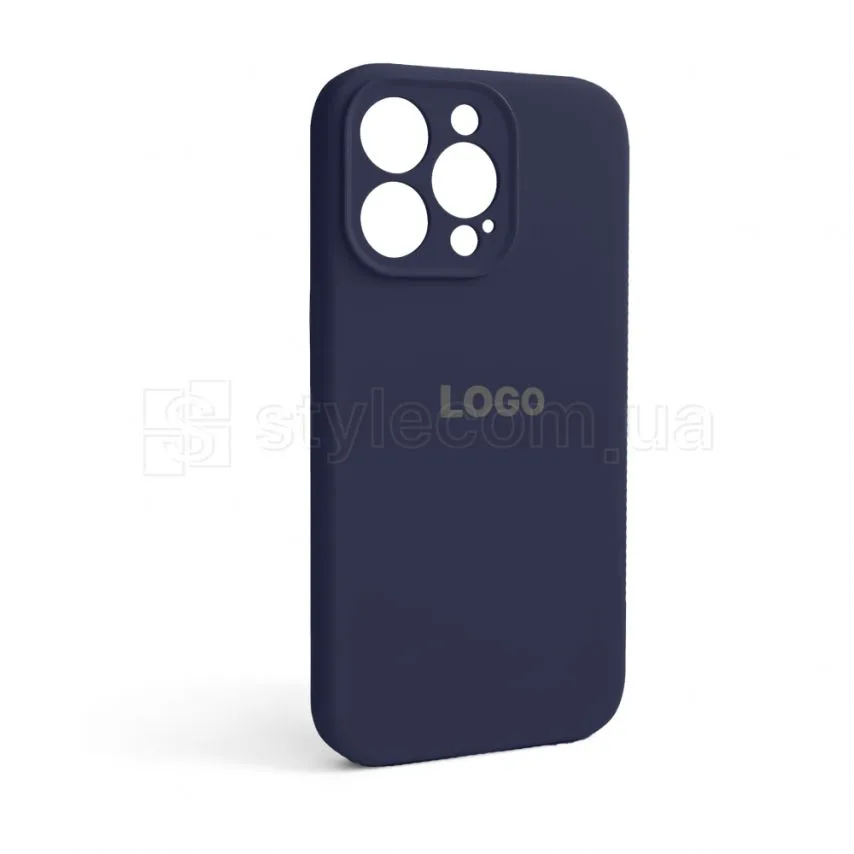 Чохол Silicone Case для Apple iPhone 13 Pro силіконовий  dark blue закрита камера
