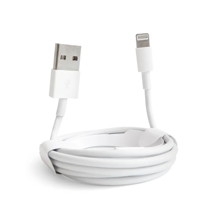 Кабель USB Lightning для Apple 1м силіконовий білий
