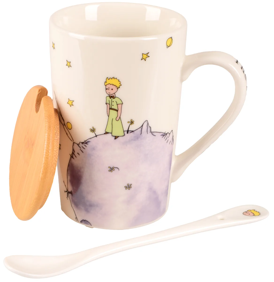 Чашка LED порцелянова 360 мл біла з малюнком Little Prince