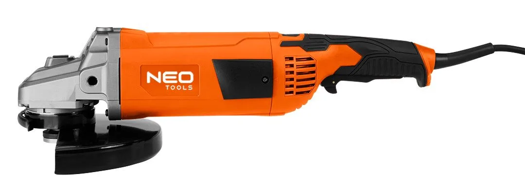 Кутова шліфувальна машина Neo Tools 230 мм, 3000 Вт, 6600 об/хв, 5.6 кг.