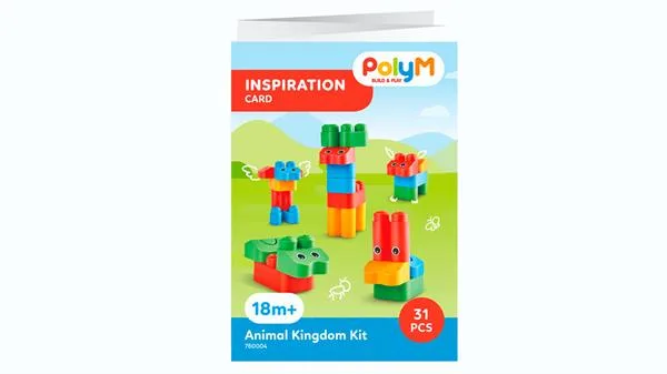 Конструктор PolyM 50 деталей пластиковий різнокольоровий