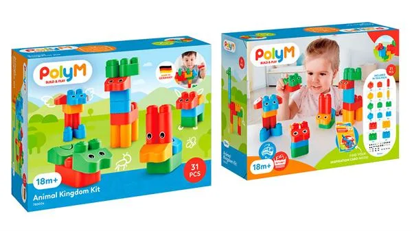 Конструктор PolyM 50 деталей пластиковий різнокольоровий