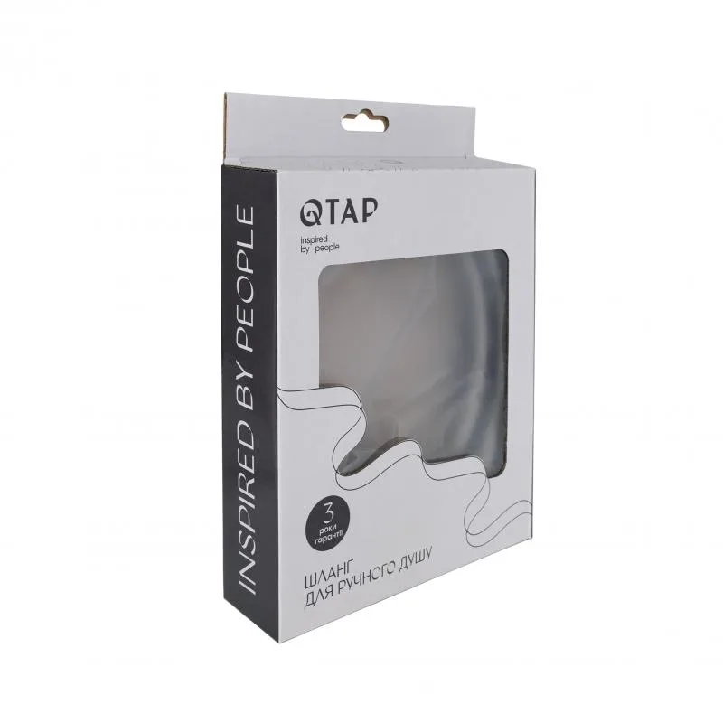 Шланг для душу Qtap Hadice 1600 мм чорний матовий полімерний
