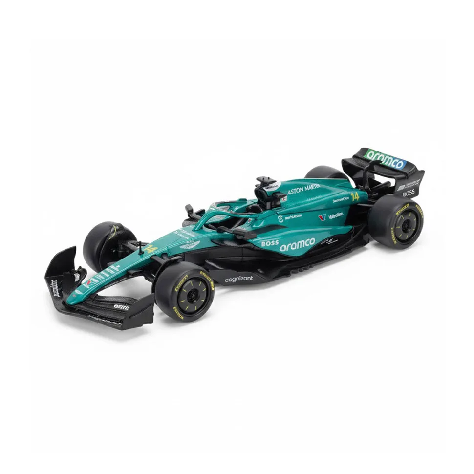 Детская автомодель Aston Martin F1 2024 1:43 металл/пластик бирюзовая 17х7х6 см