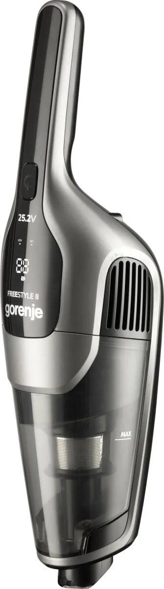 Беспроводной пылесос Gorenje, 165 Вт, контейнер 06 л, автономная работа до 60 мин, HEPA-фильтр, 2 в 1, подсветка, индикатор