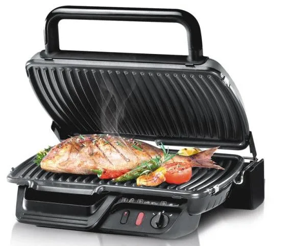 Гриль Tefal прижимной Ultracompact 2000Вт, 3 температурных режима, съемные пластины, раскрытие на 180°, металлический корпус