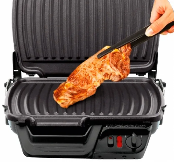 Гриль Tefal прижимной Ultracompact 2000Вт, 3 температурных режима, съемные пластины, раскрытие на 180°, металлический корпус
