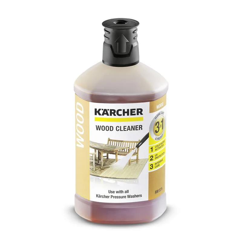 Чистящее средство Karcher 3в1 Plug-n-Clean 1л очиститель для деревянных поверхностей защита от УФ-излучения