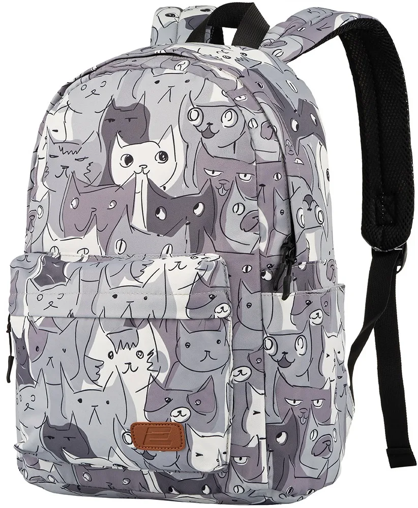 Рюкзак 2Е, TeensPack Cats, сірий