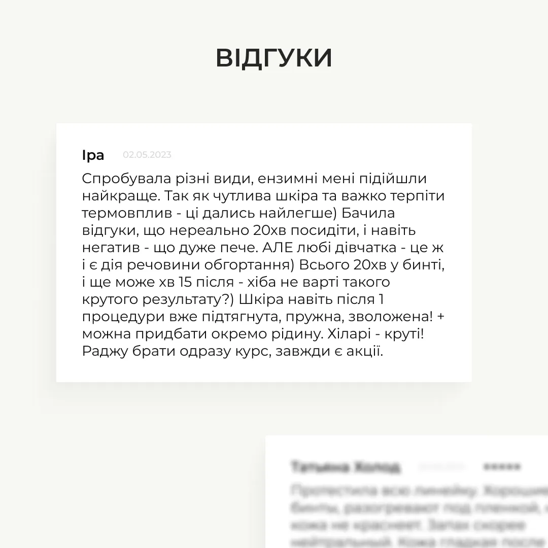 Набір Антицелюлітні ензимні обгортання + рідина Hillary Anti-cellulite Zymo Cell (12 процедур)
