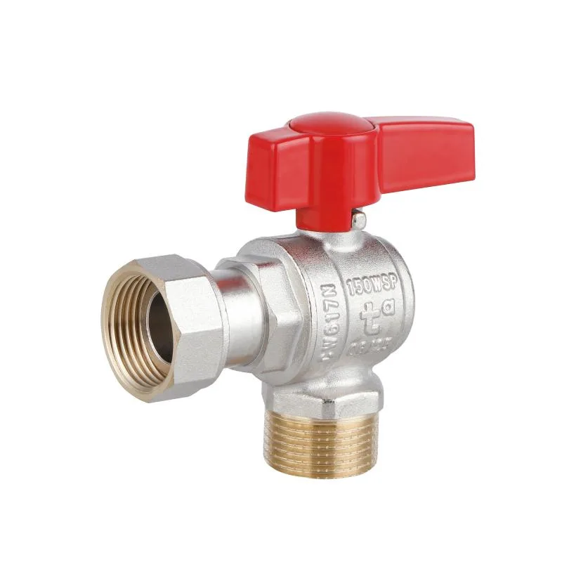 Кран кульовий Thermo Alliance TAS224W20 3/4" латунь кутовий з накидною гайкою