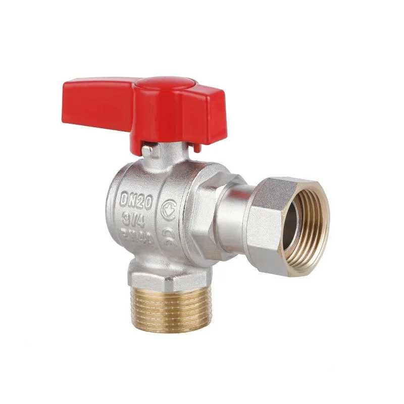 Кран кульовий Thermo Alliance TAS224W20 3/4" латунь кутовий з накидною гайкою