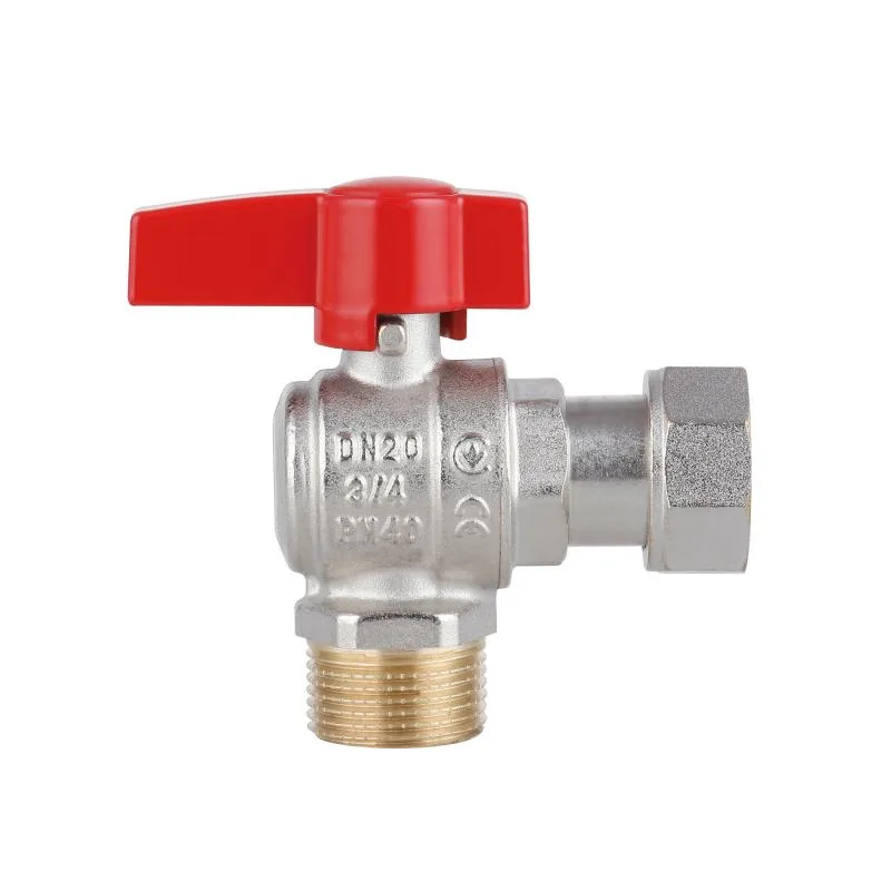 Кран кульовий Thermo Alliance TAS224W20 3/4" латунь кутовий з накидною гайкою