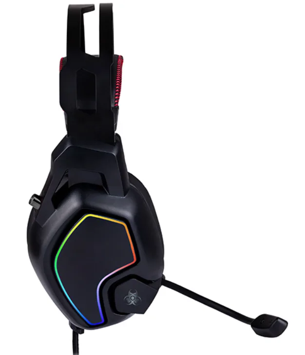 Компьютерная аудиогарнитура Tracer проводные полноразмерные черные с RGB подсветкой