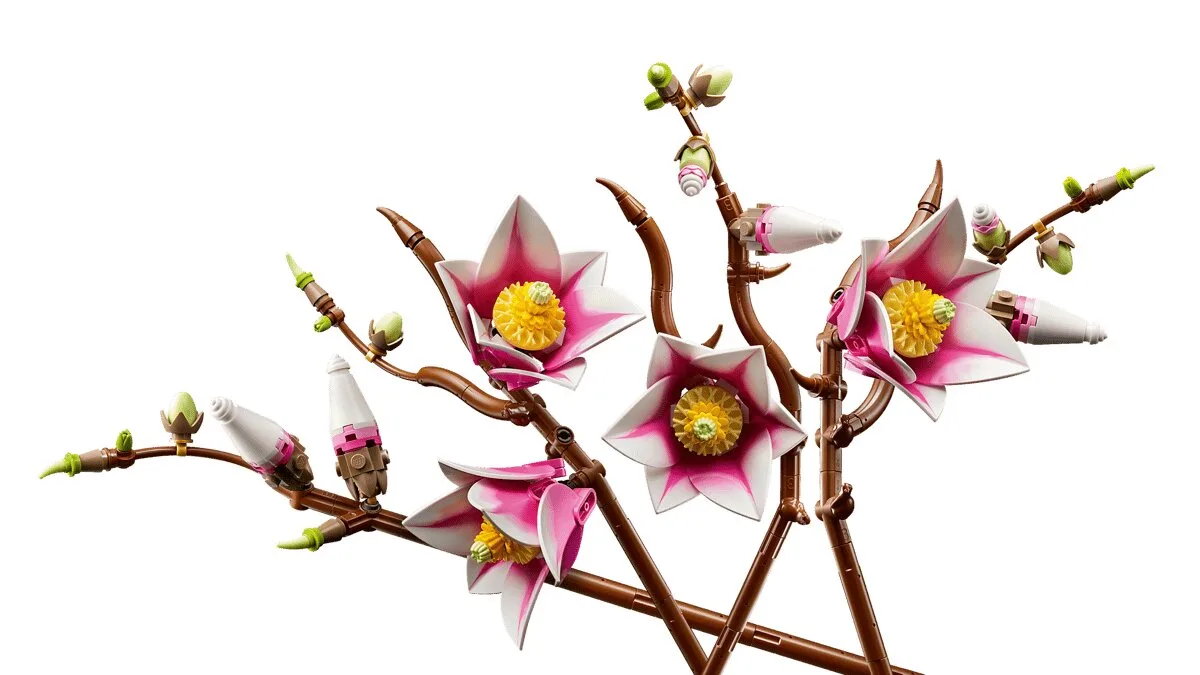 Конструктор LEGO Botanicals гілки магнолії квіти різнокольорові