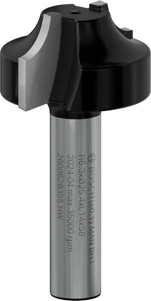 Професійна фреза E Bosch Std S8 R6.3 D25.4 L14 для обробки профілів