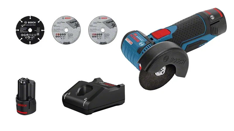 Аккумуляторная угловая шлифмашина Bosch Professional GWS 12V-76, 76 мм, 12 В, 1 х 3 Ач, 19500 об/мин, 089 кг