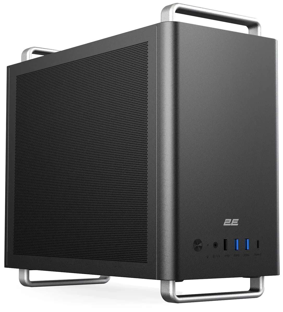 Корпус 2E Credo Mesh V300B-MH без БЖ, 2xUSB3.0, 1х USB 2.0, 1xUSB Type-C, 1x90мм, VGA 310мм, mATX, чорний
