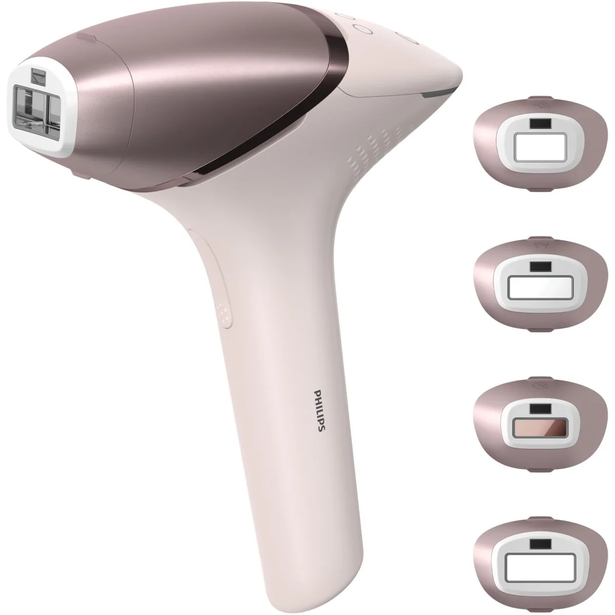Акумуляторний фотоепілятор Philips Lumea IPL 9900 Series, 450000 спалахів, 2-4 см2, 4 насадки, зручний футляр.