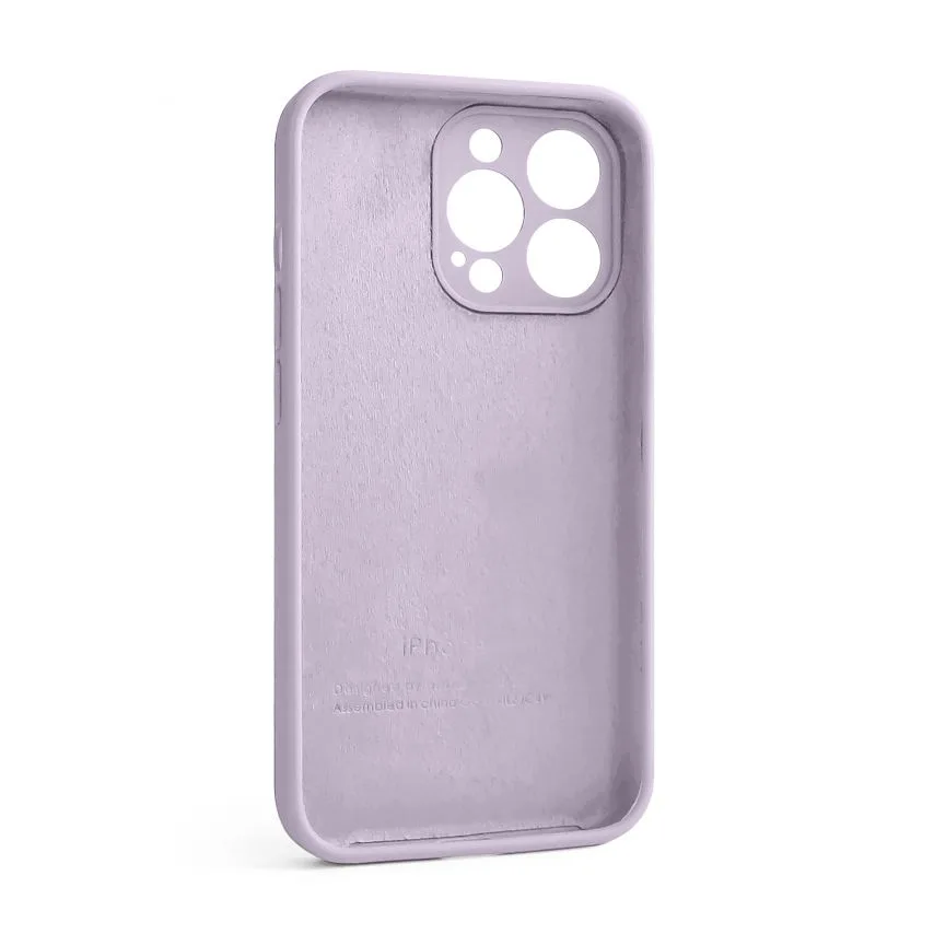 Силиконовый чехол для Apple iPhone 13 Pro фиолетовый закрытая камера