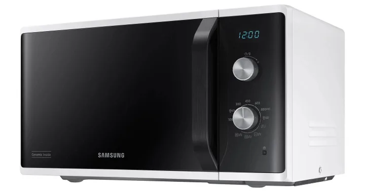 Мікрохвильова піч Samsung з грилем 23 л біла 800 Вт