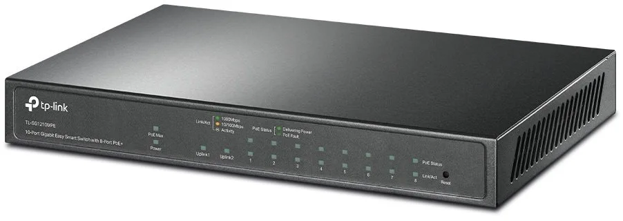 Комутатор TP-LINK TL-SG1210MPE 10xGE (8xPoE), 1xSFP, 123Вт, WebSmart