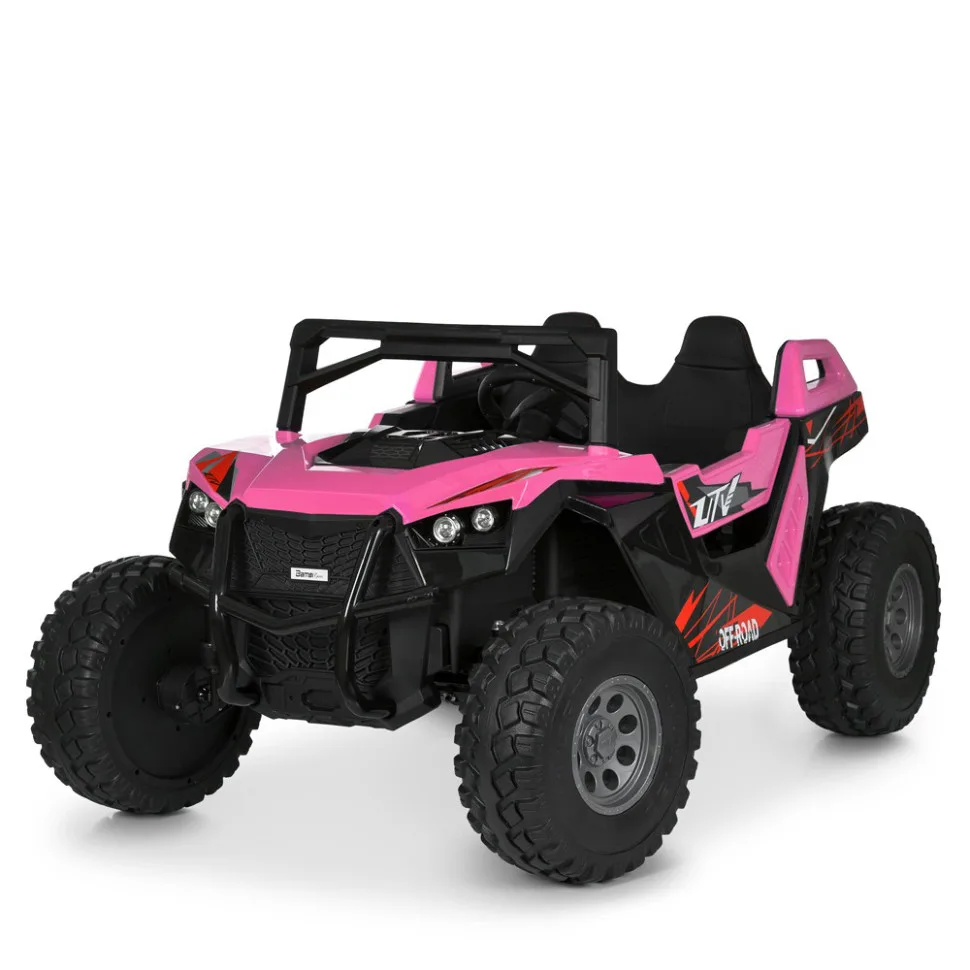 Дитячий електромобіль Bambi Racer екокожа 2×12V 7Ah чорний