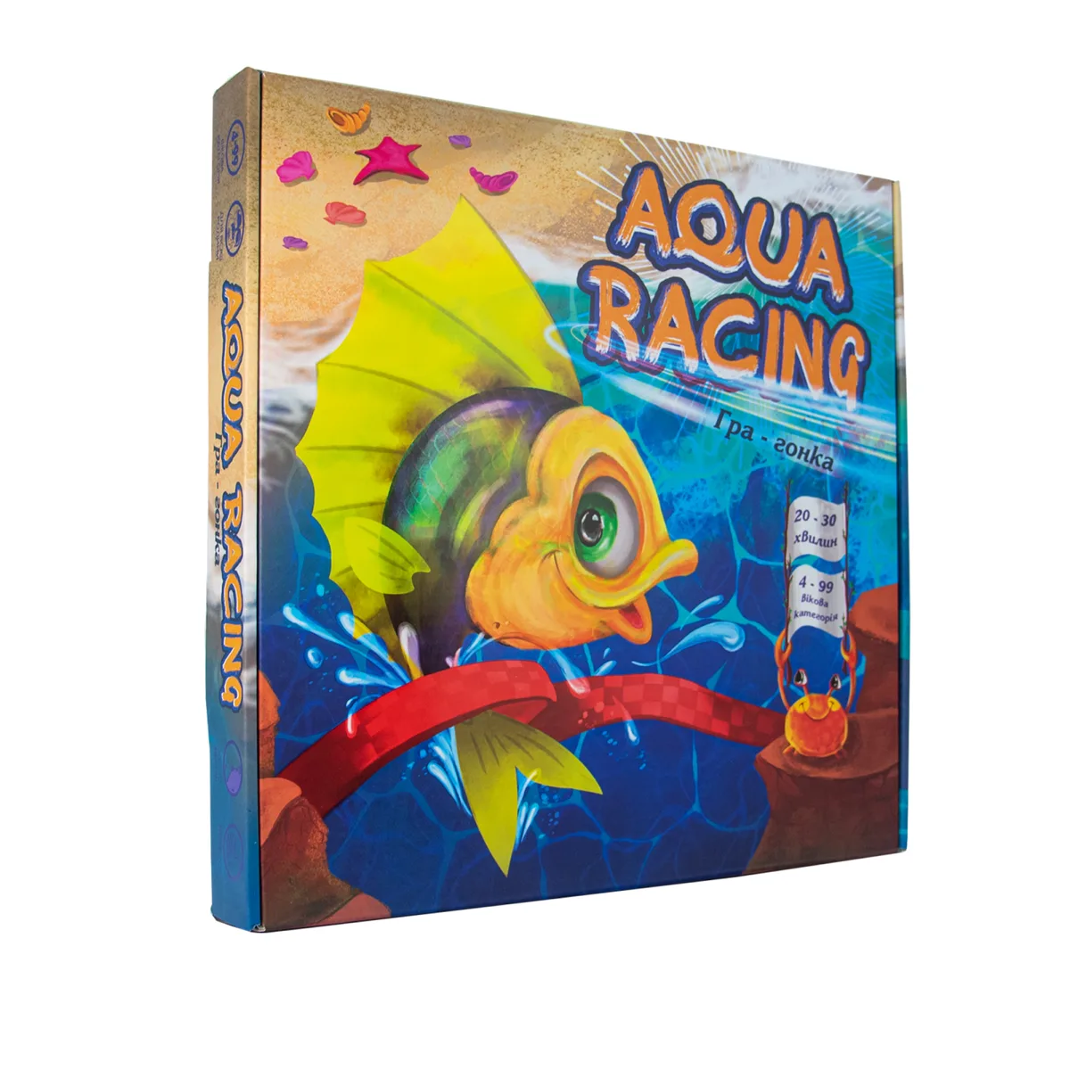 Настільна гра Aqua Racing гра-гонка для 2-4 гравців 33х32х4 см картонна коробка
