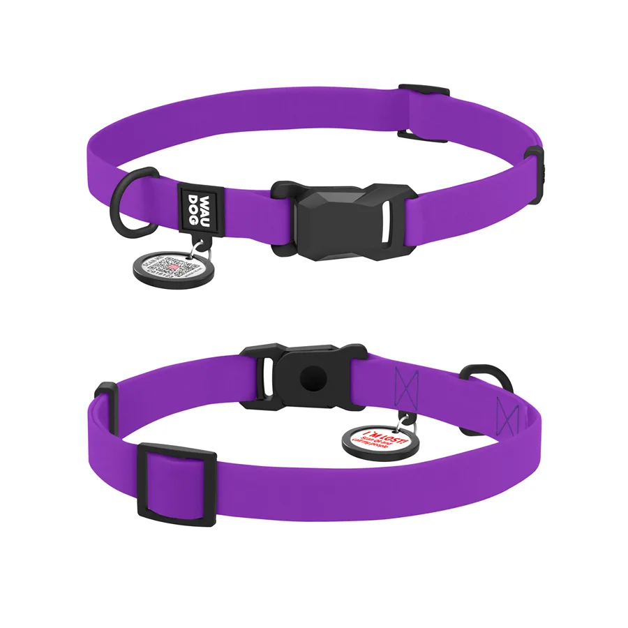Нашийник WAUDOG Magnet водостійкий 15 мм Collartex S фіолетовий 26-35 см