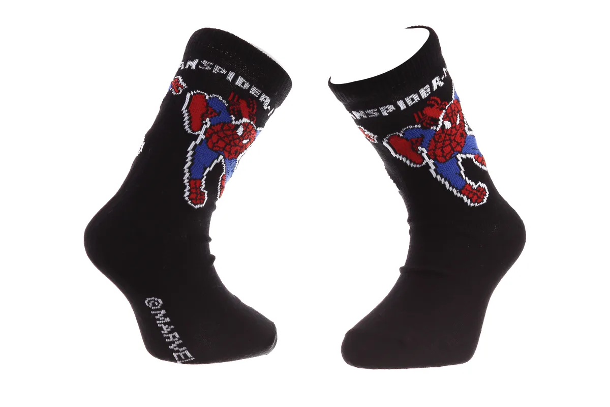 Шкарпетки SPIDER MAN 63% бавовна 31-34 чорний