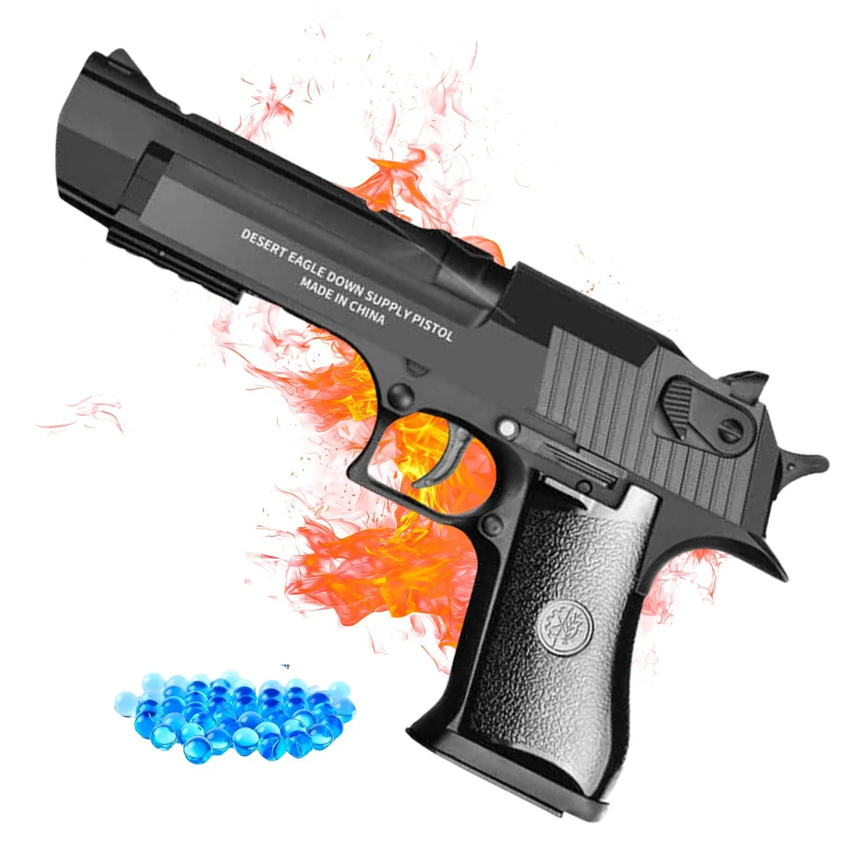 Игрушечный пистолет Desert Eagle гелевый бластер 1400 mAh 25 м нейлон черный
