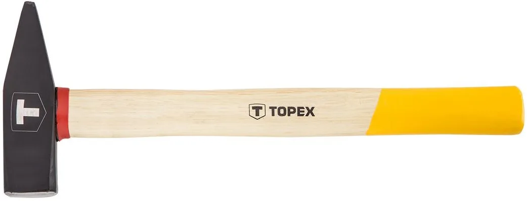 Молоток слюсарний TOPEX 800г дерев'яна рукоятка для монтажних робіт важкий молоток