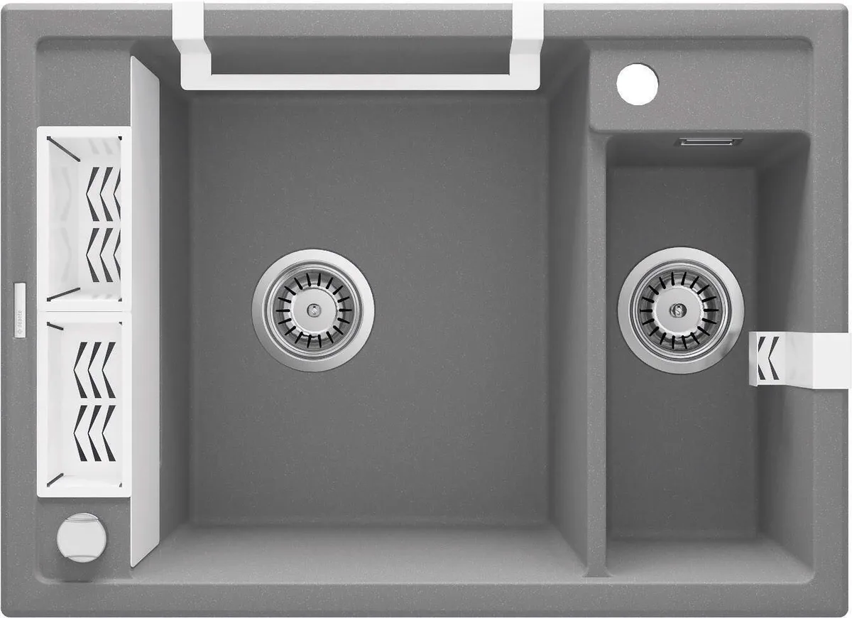 Набір кухонних аксесуарів Deante Magnetic для мийки, білий.