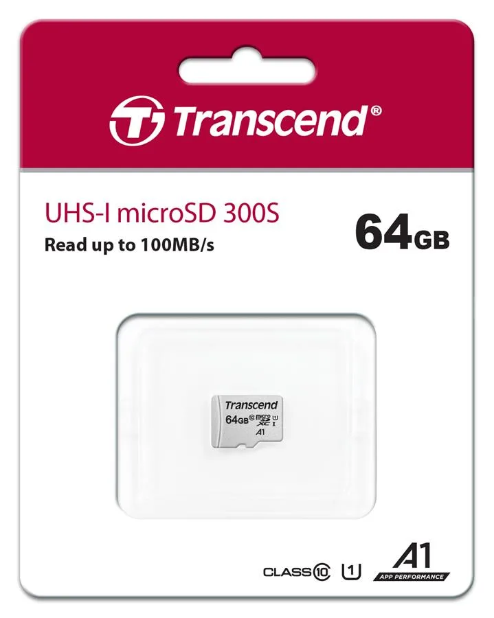 Карта пам'яті Transcend microSD   64GB C10 UHS-I R100/W20MB/s