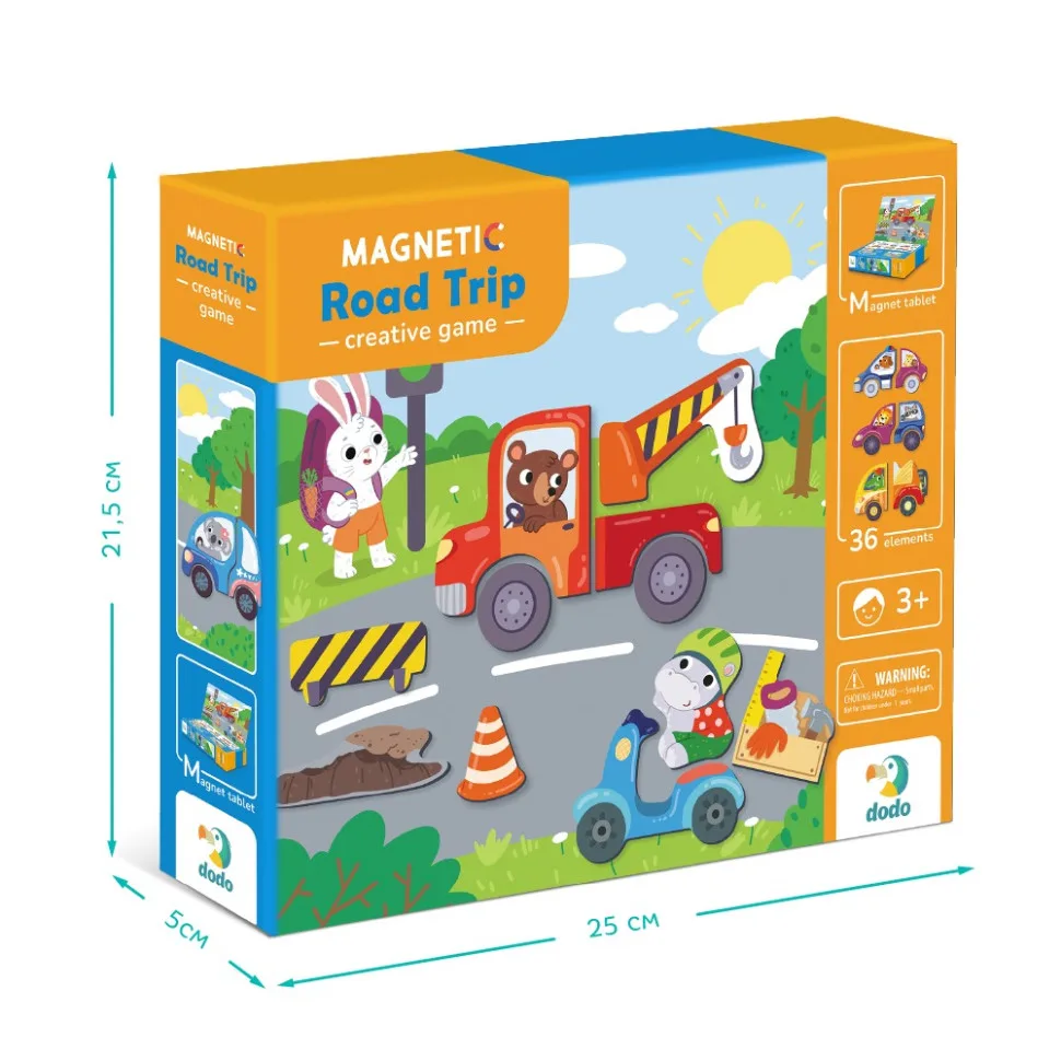 Магнітна гра DoDo Toys магнітна дошка 36 магнітів для дітей від 3 років і старше